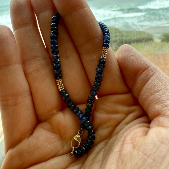 Bony Levy El Mar blue sapphire 14k yellow gold bracelet - Picture 2 of 6